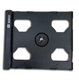 ESTUCHE - BANDEJA CD DOBLE NEGRA