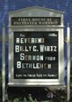 WIRTZ, REVEREND BILLY C. - SERMON FROM BETHLEHEM (Digital Video -DVD-)